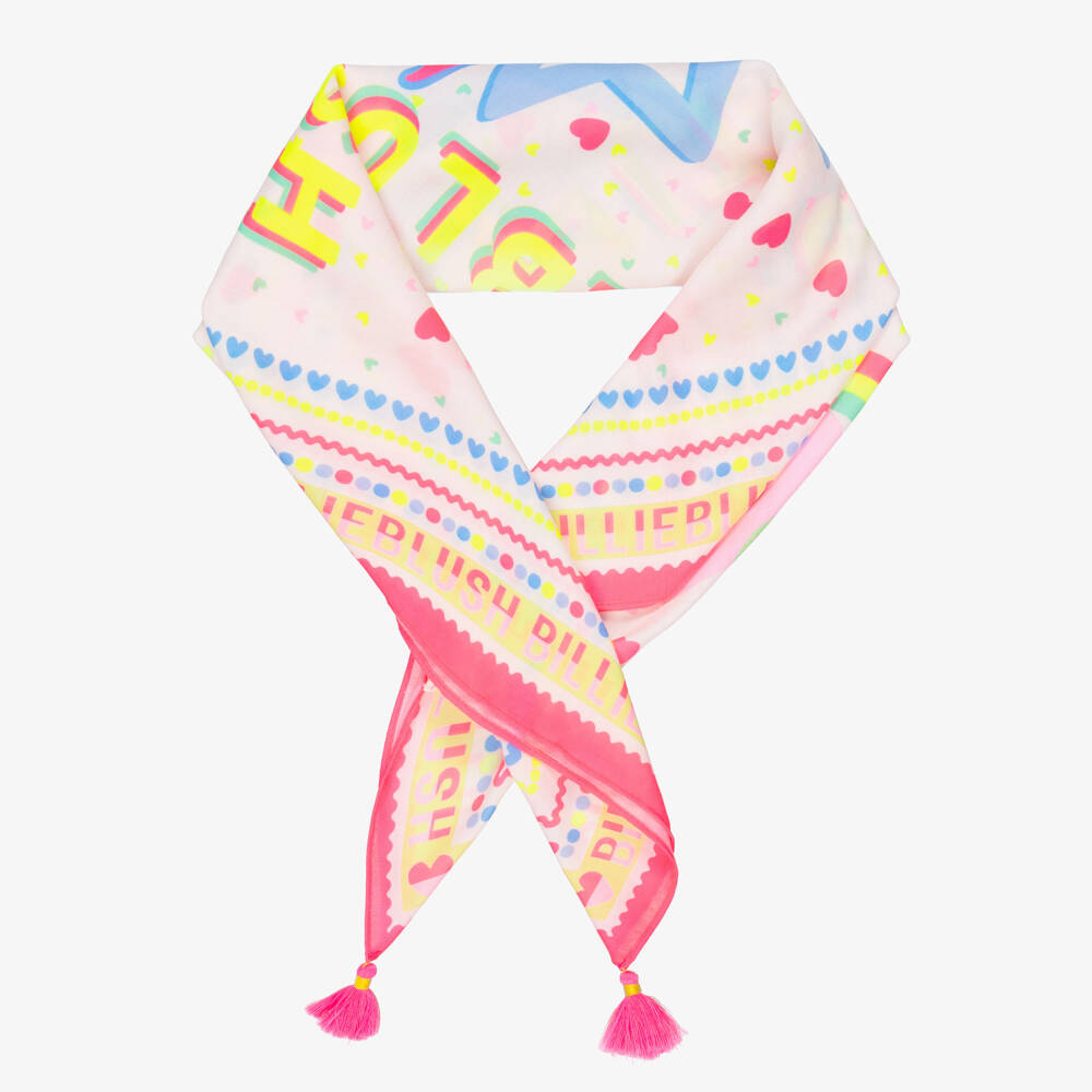 Billieblush-Pink Logo Scarf | Childrensalon Outlet