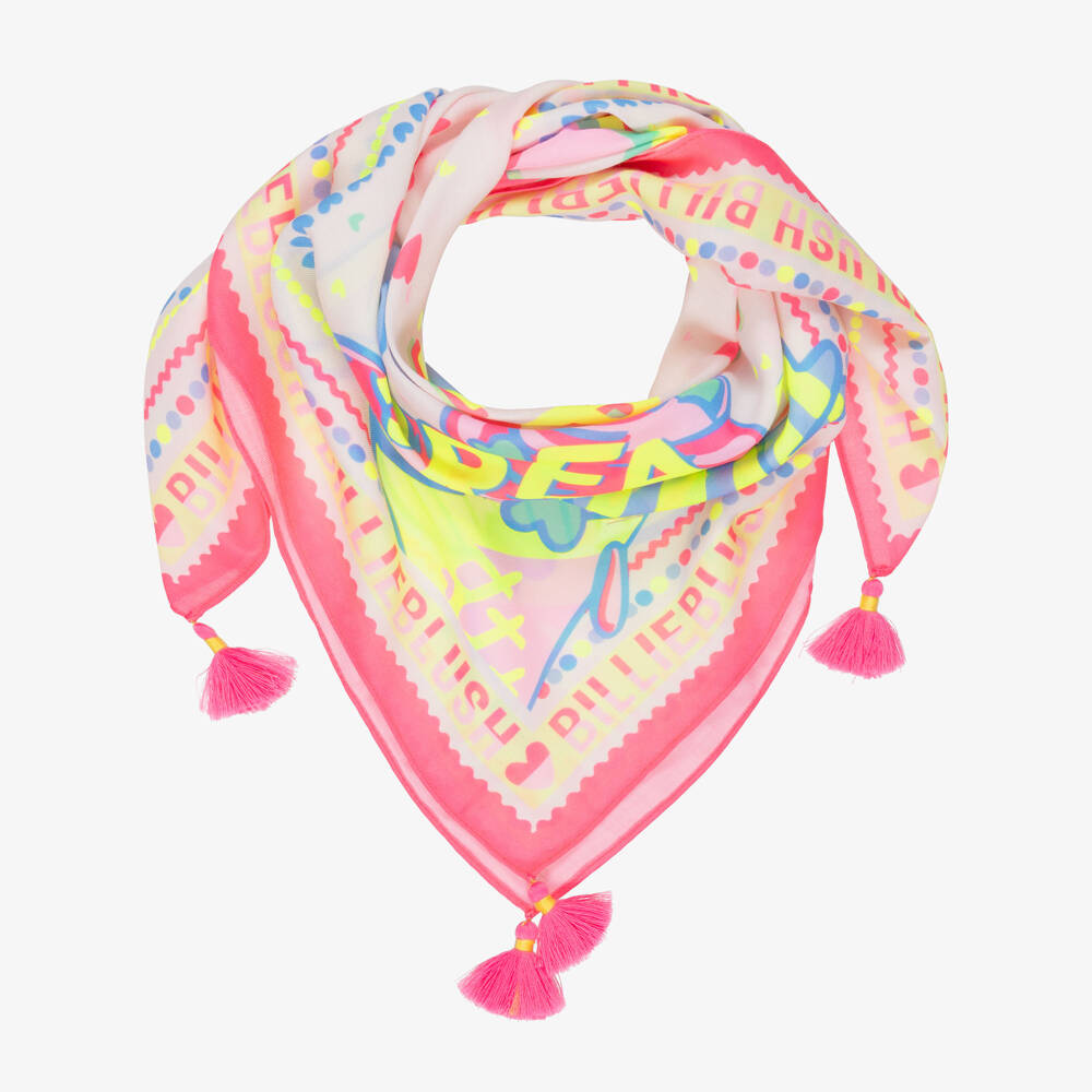 Billieblush-Pink Logo Scarf | Childrensalon Outlet