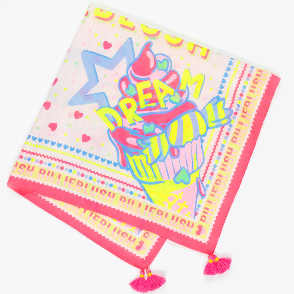 Billieblush-Pink Logo Scarf | Childrensalon Outlet