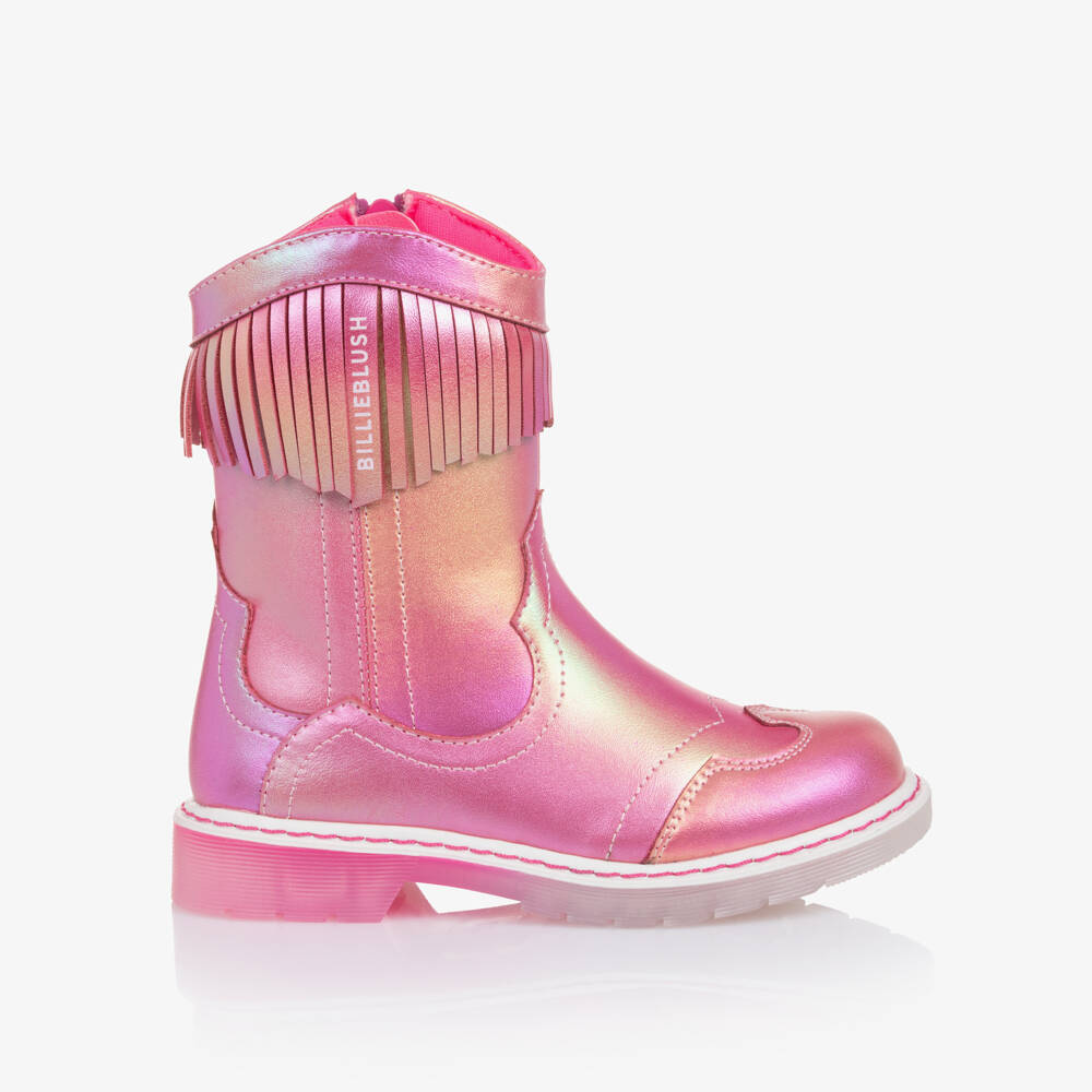 Billieblush-Pink Mettallic Fringes Boots | Childrensalon Outlet