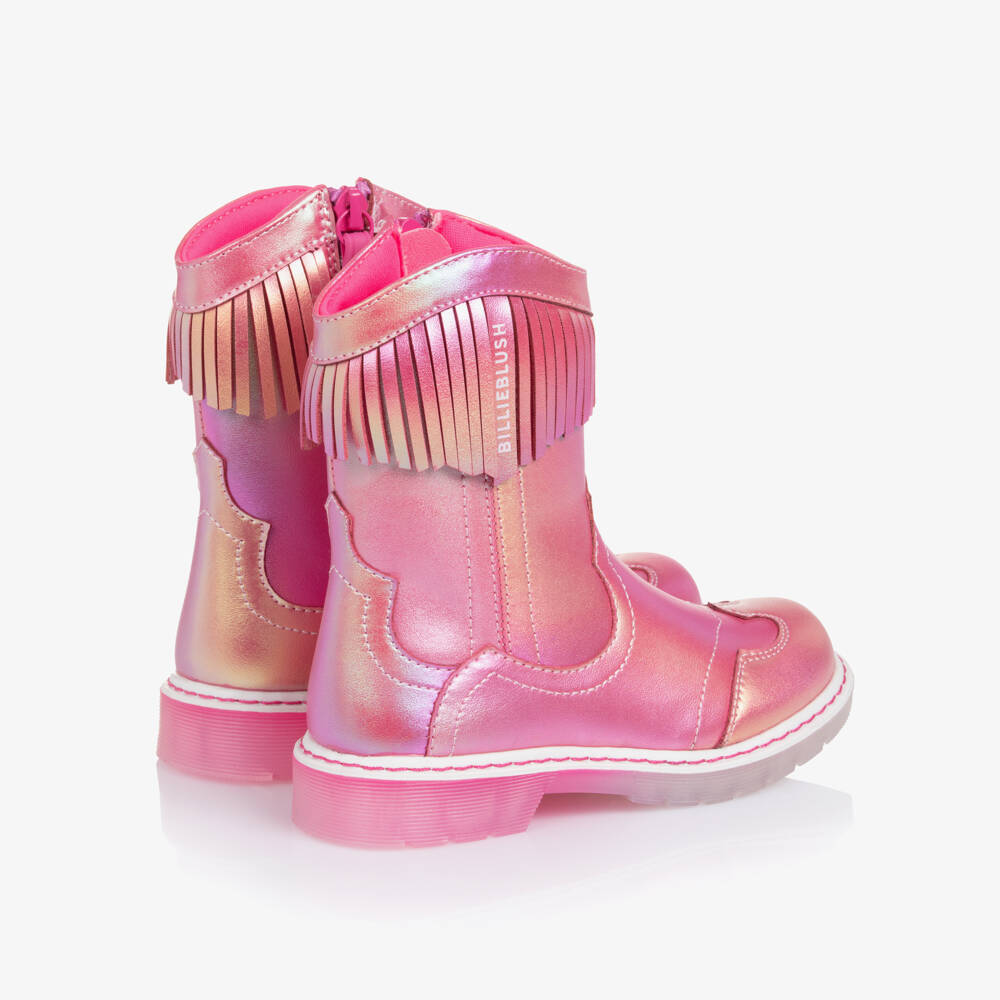 Billieblush-Pink Mettallic Fringes Boots | Childrensalon Outlet