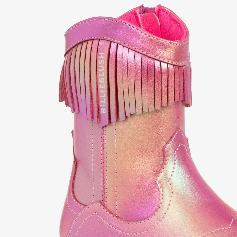 Billieblush-Pink Mettallic Fringes Boots | Childrensalon Outlet