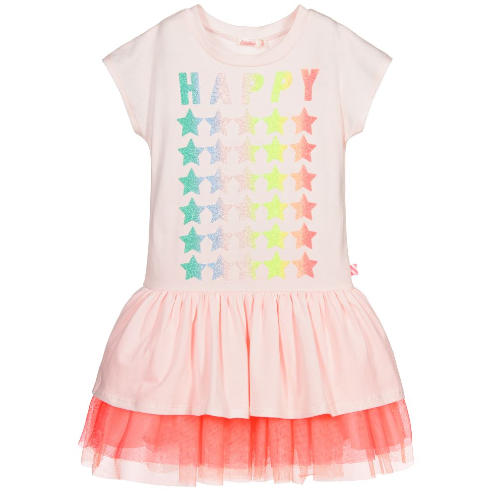 Billieblush - Платье из джерси с розовыми и неоновыми звездами | Childrensalon