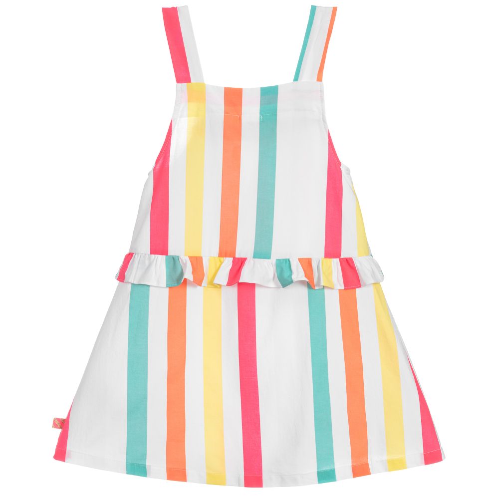 pink and orange striped dress