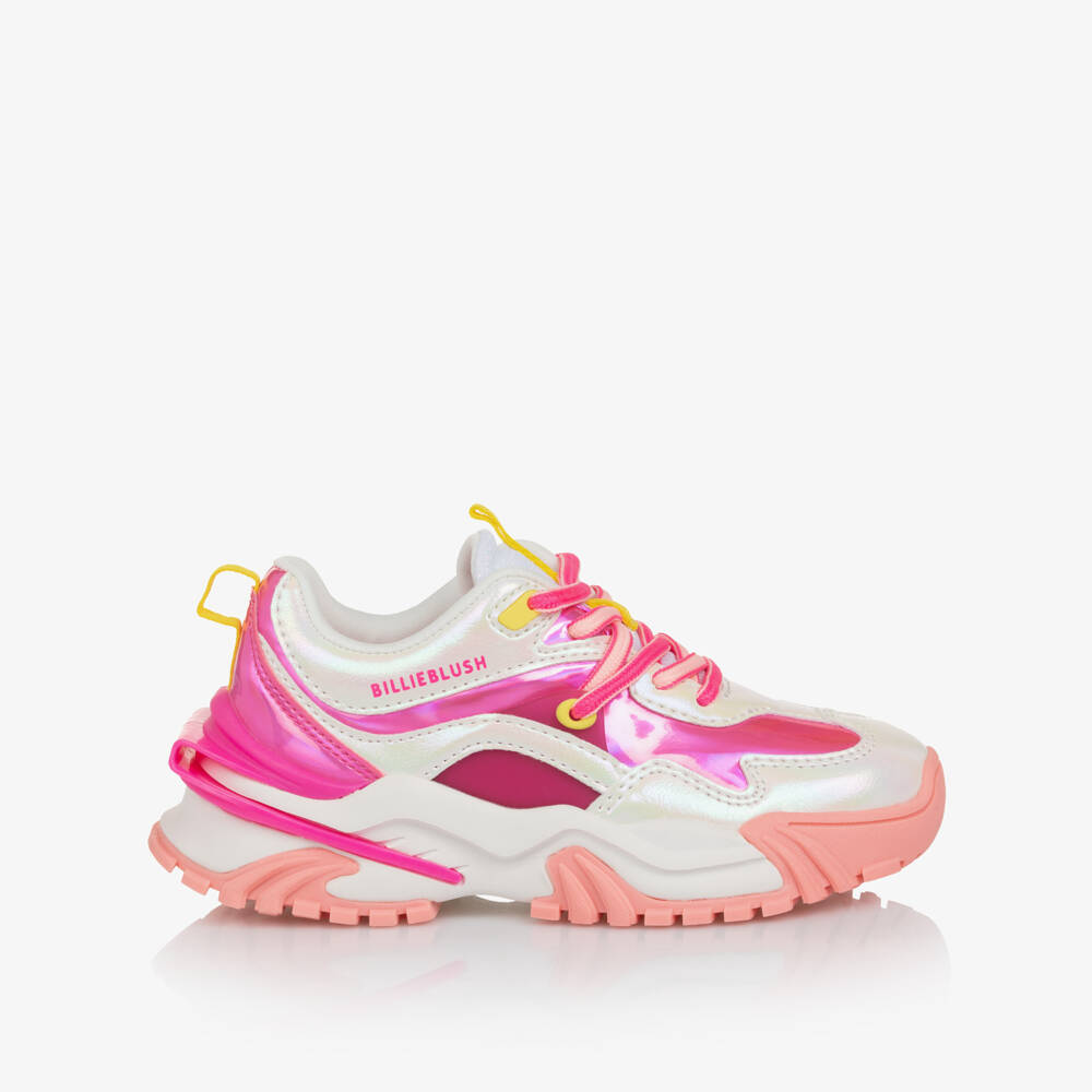 Billieblush-Pink Pearly Chunky Trainers | Childrensalon Outlet