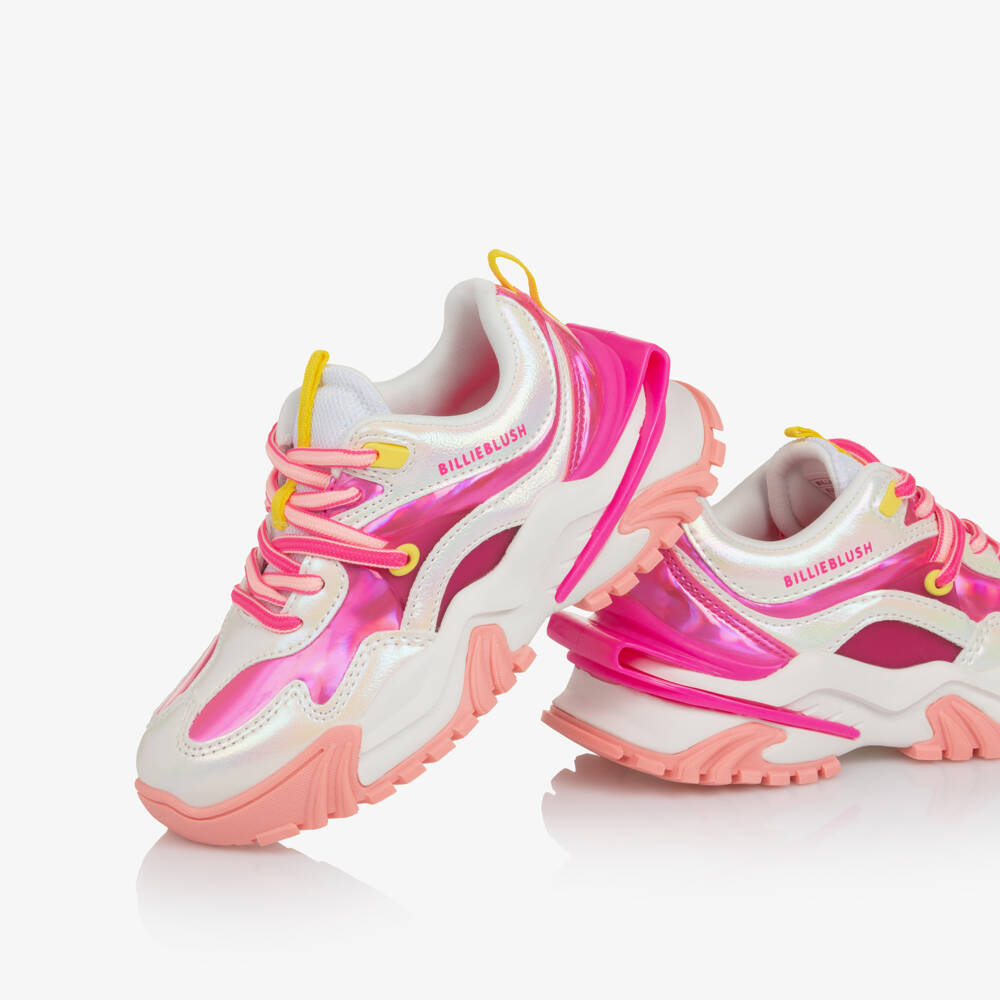 Billieblush-Pink Pearly Chunky Trainers | Childrensalon Outlet