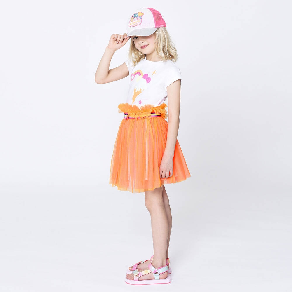 Billieblush-Pink Rainbow Logo Sandals | Childrensalon Outlet