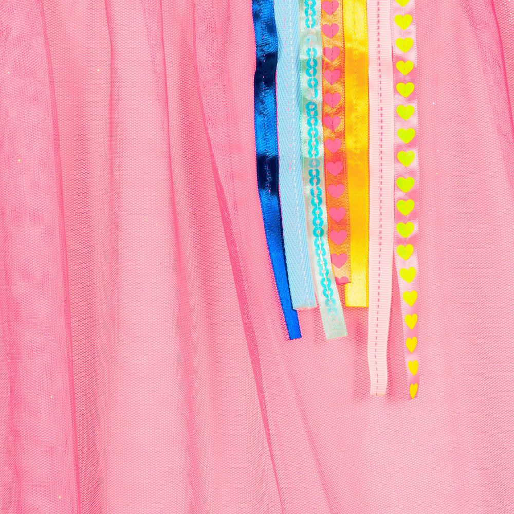 Billieblush-Pink Rainbow Mesh Dress | Childrensalon Outlet