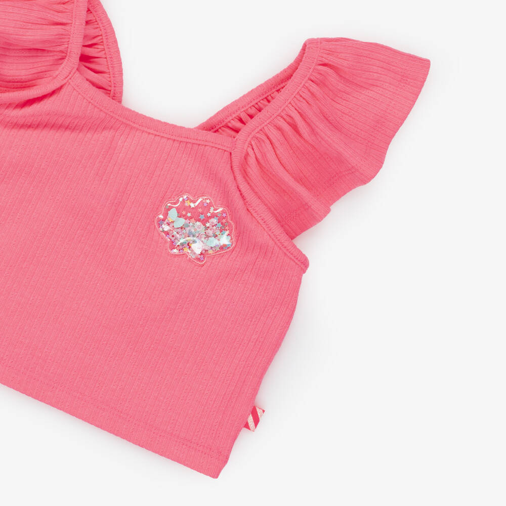 Billieblush-Пурпурный ребристый топ без рукавов для девочек | Childrensalon Outlet