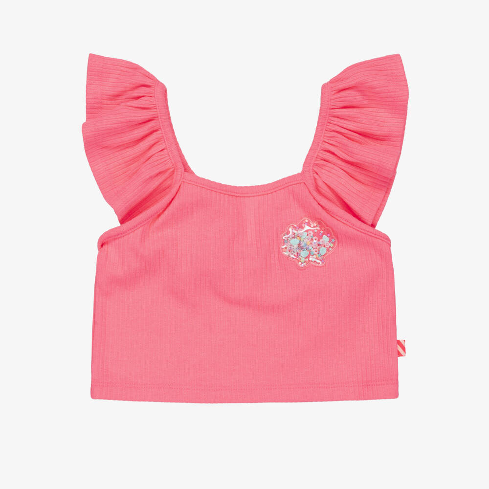 Billieblush-Пурпурный ребристый топ без рукавов для девочек | Childrensalon Outlet