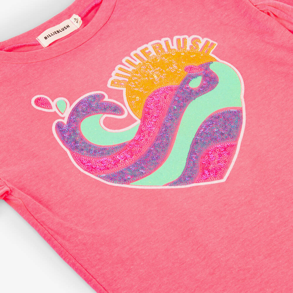 Billieblush-Pink Sequin Heart Tee Dress | Childrensalon Outlet