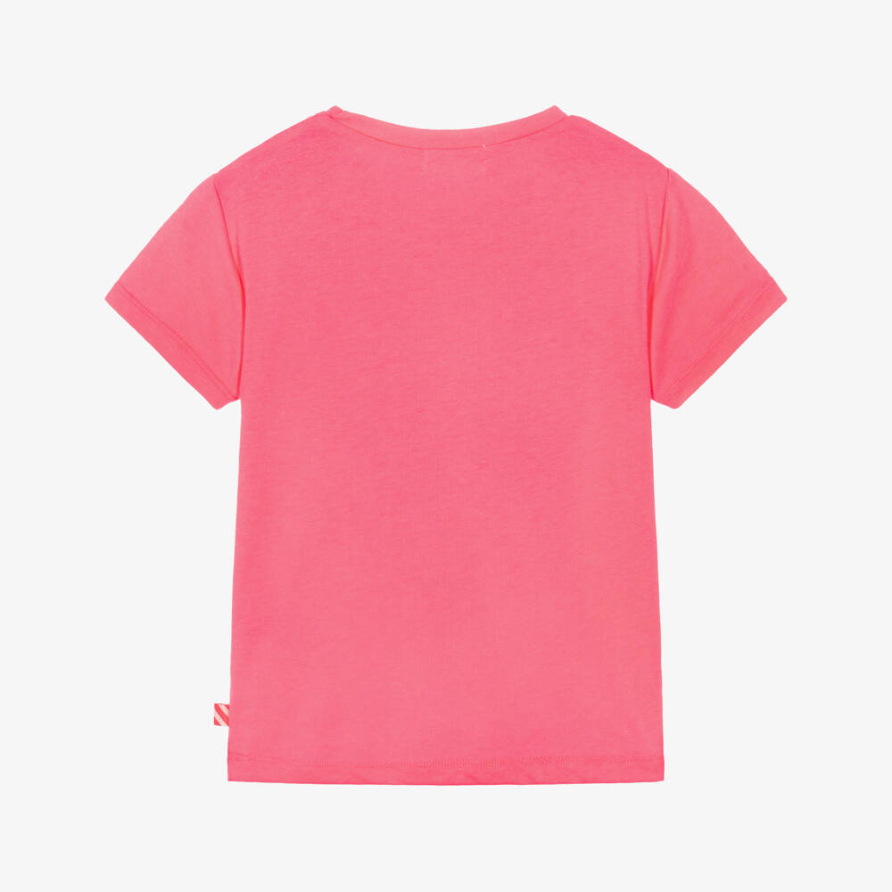Billieblush-Pink Sequin Logo Ss Tee | Childrensalon Outlet