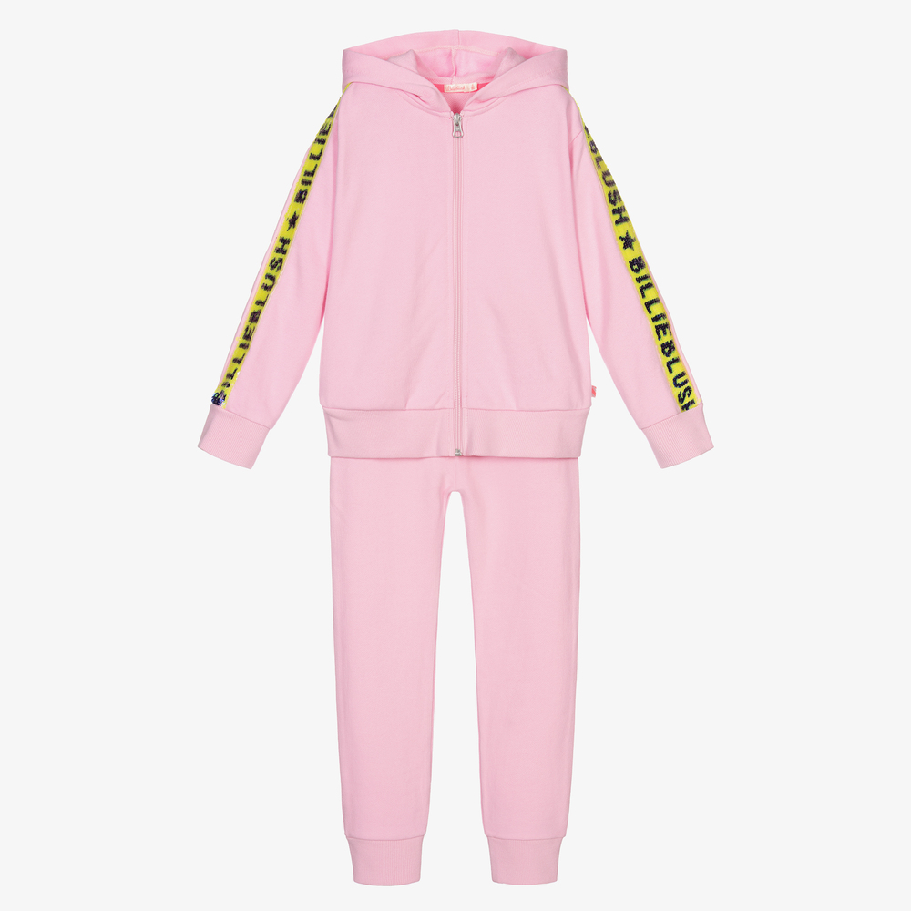 Billieblush - Pink Sequin Logo Tracksuit | Childrensalon