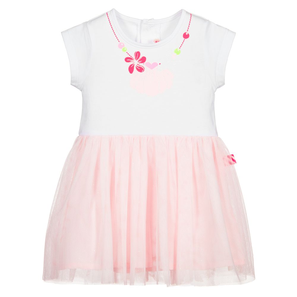 Billieblush - Розовое платье с принтом в виде ожерелья | Childrensalon