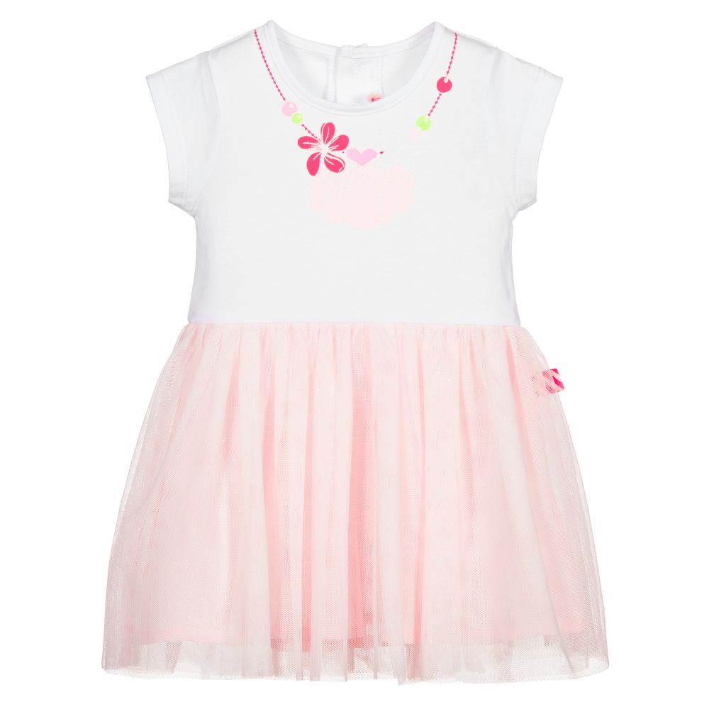 Billieblush - Robe rose Collier de coquillage | Childrensalon