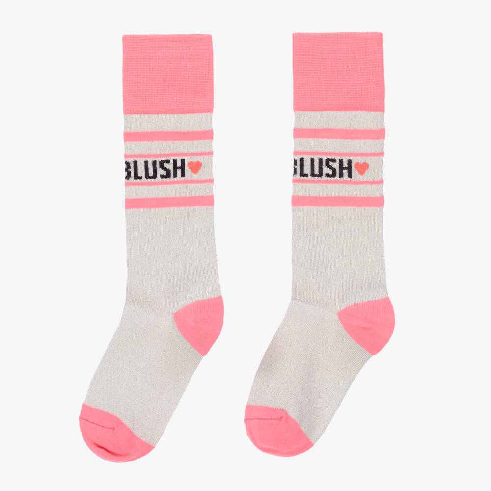 Billieblush-Pink & Silvery Glitter Socks | Childrensalon Outlet