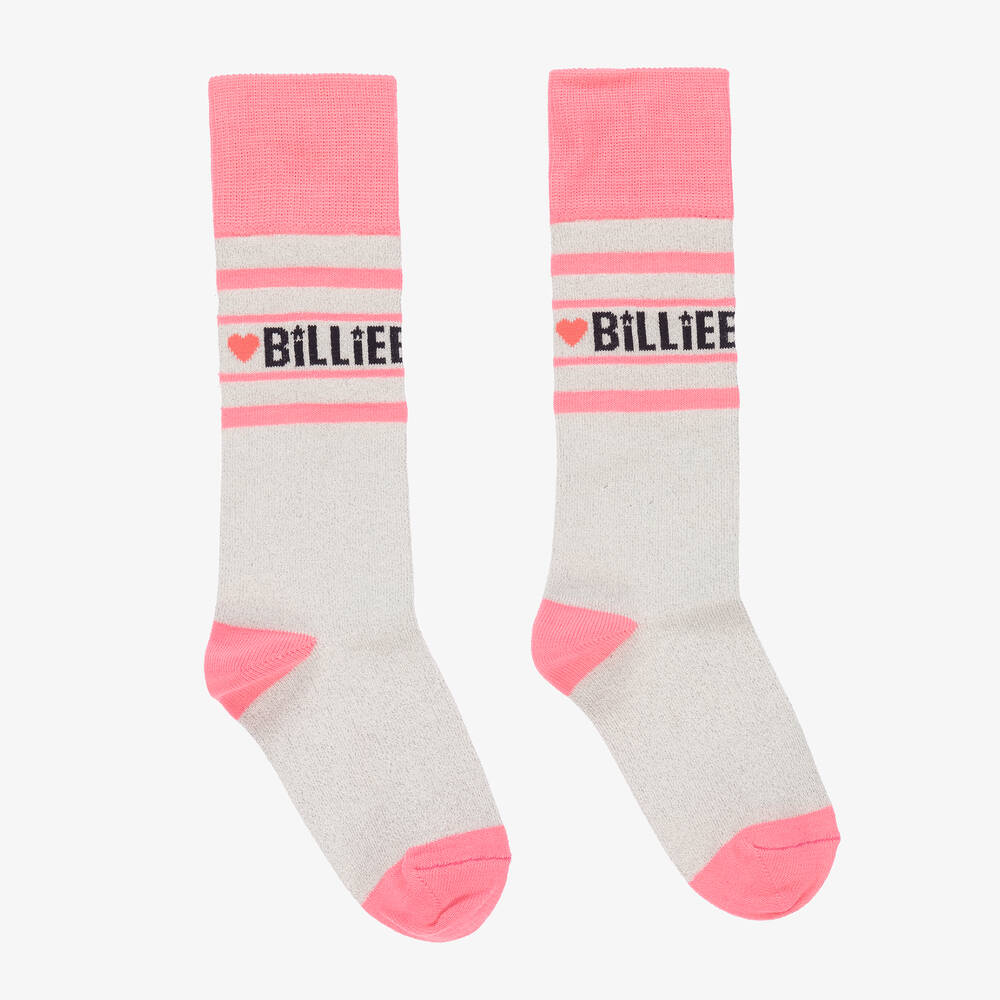 Billieblush - Розово-серебристые носки с блестками | Childrensalon