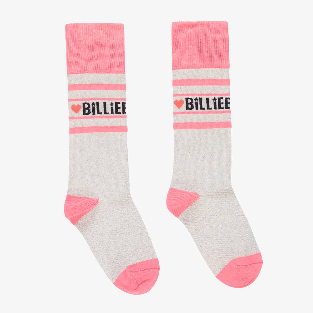 Billieblush-Розово-серебристые носки с блестками | Childrensalon Outlet
