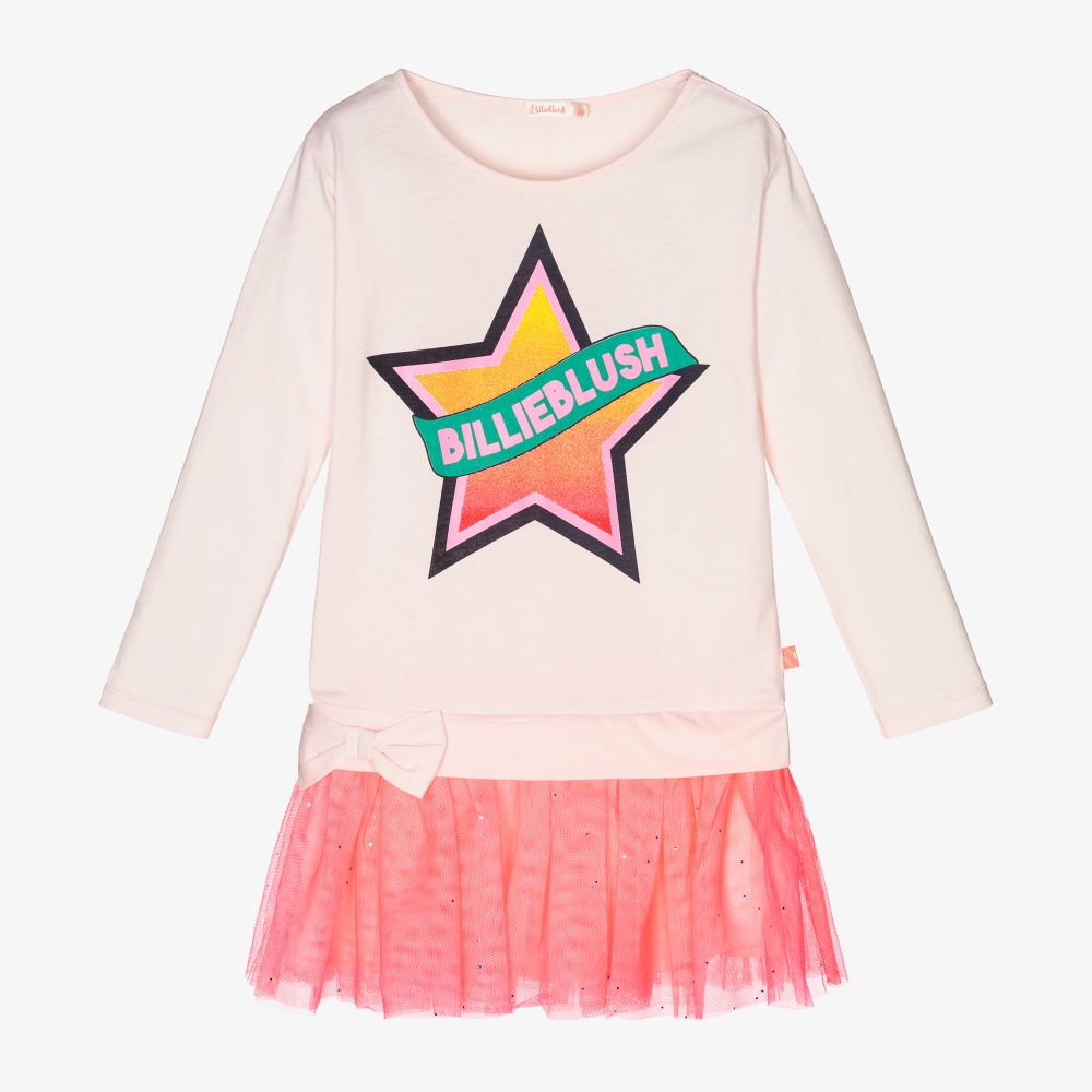 Billieblush - Pink Star Tulle Dress | Childrensalon