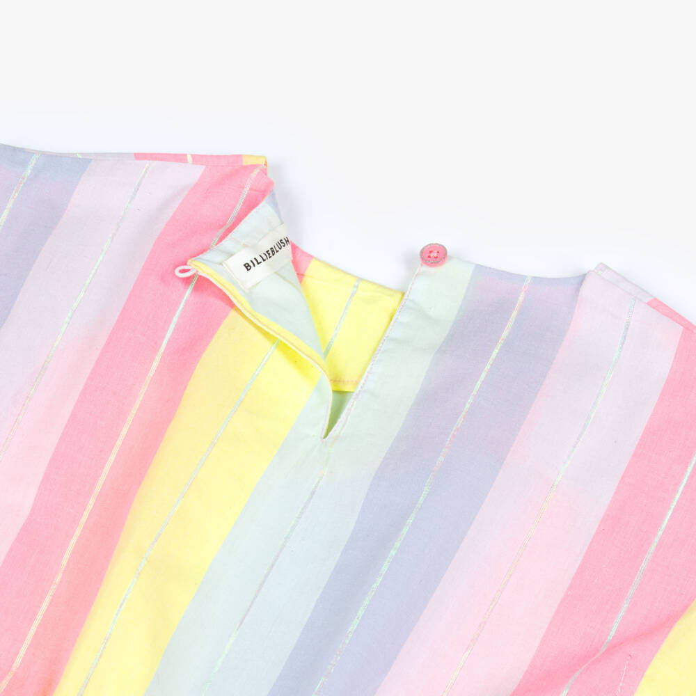 Billieblush-Pink Stripe Scallop Dress | Childrensalon Outlet