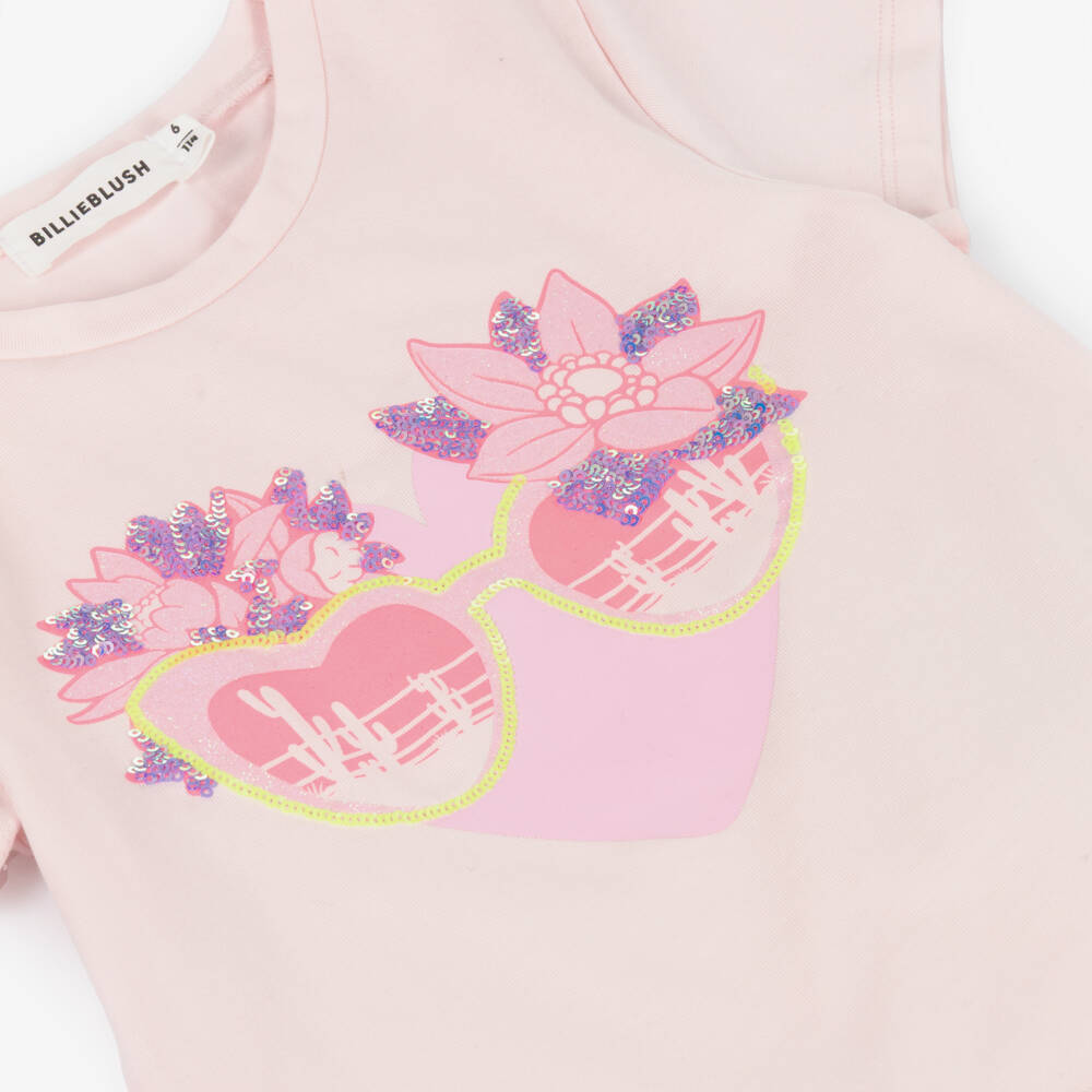 Billieblush-Розовая футболка с графикой очков | Childrensalon Outlet