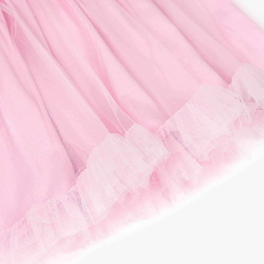 Billieblush-Pink Tulle & Denim Dress for Girls | Childrensalon Outlet
