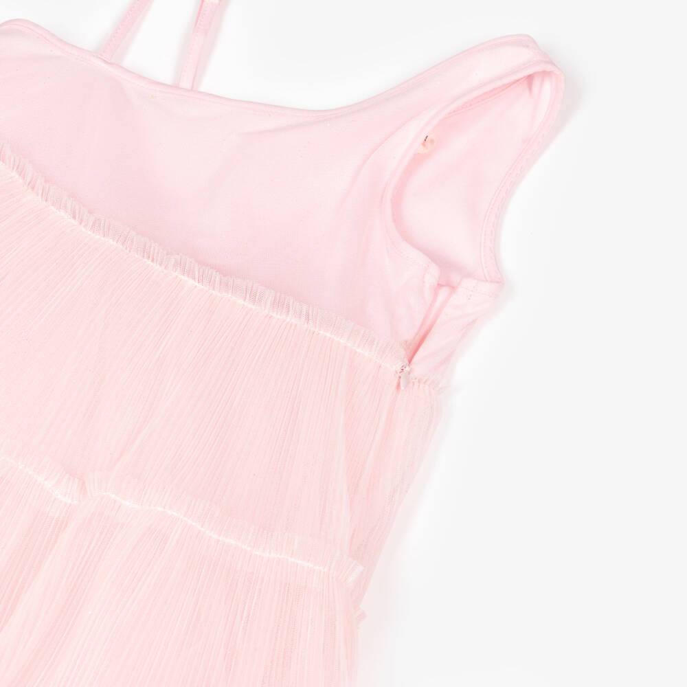 Billieblush-Pink Tulle Midi Dress | Childrensalon Outlet