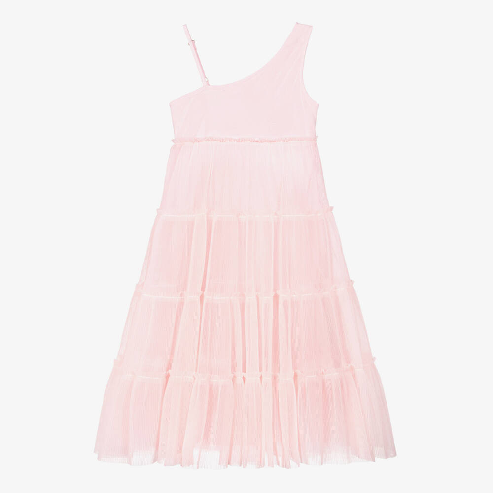 Billieblush-Pink Tulle Midi Dress | Childrensalon Outlet