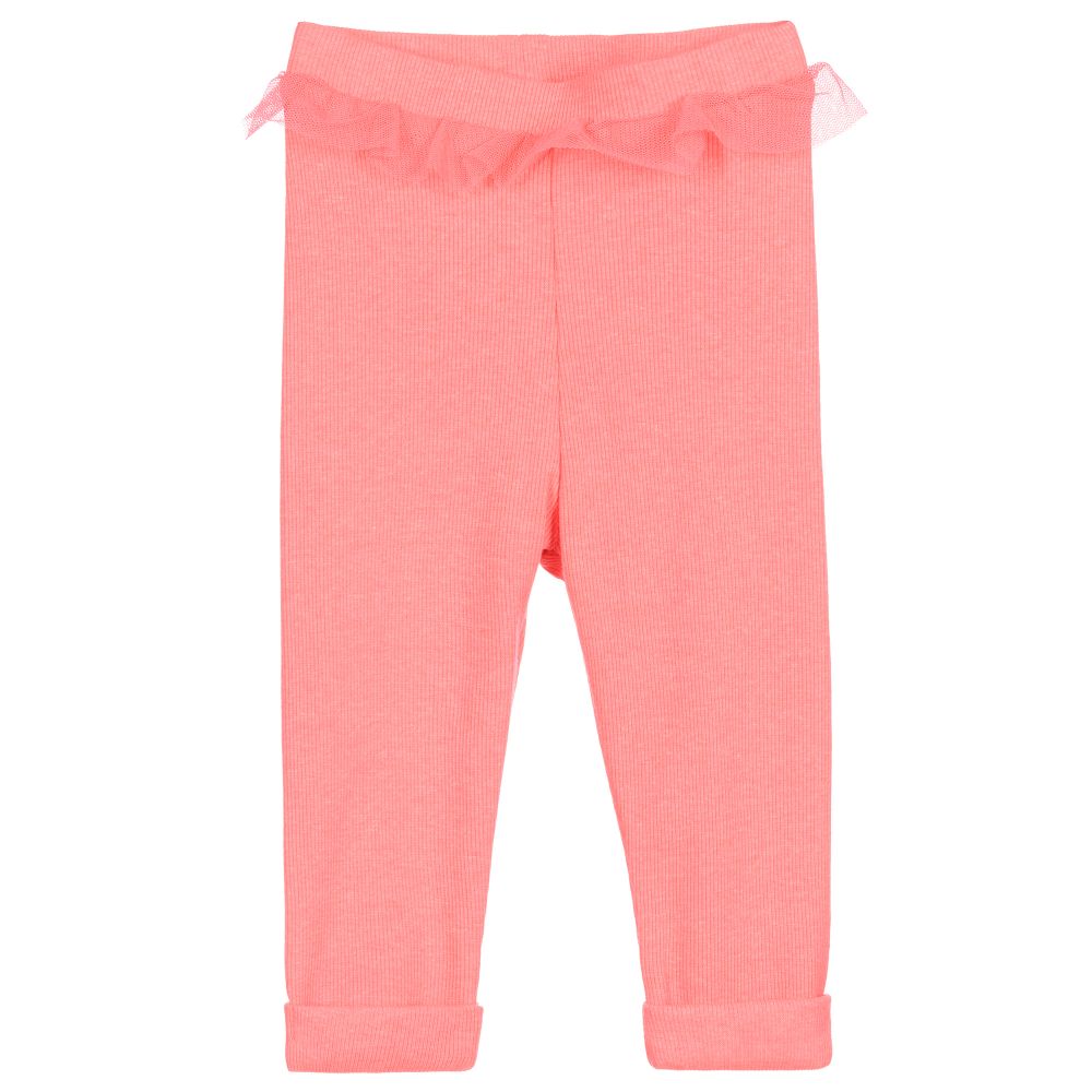 Billieblush - Rosa Leggings mit Tüllrüsche | Childrensalon