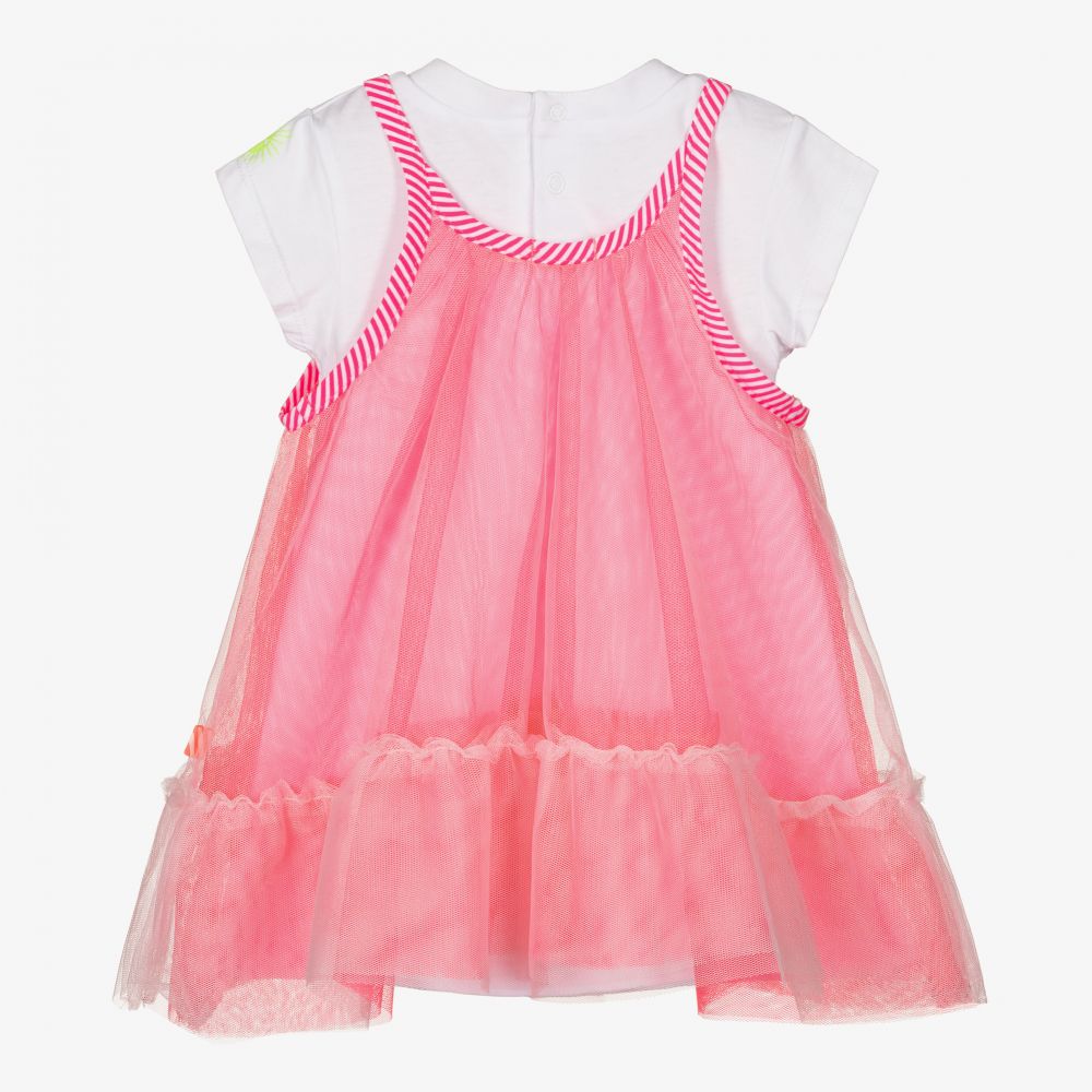 Billieblush-Pink & White 2-in-1 Baby Dress | Childrensalon Outlet