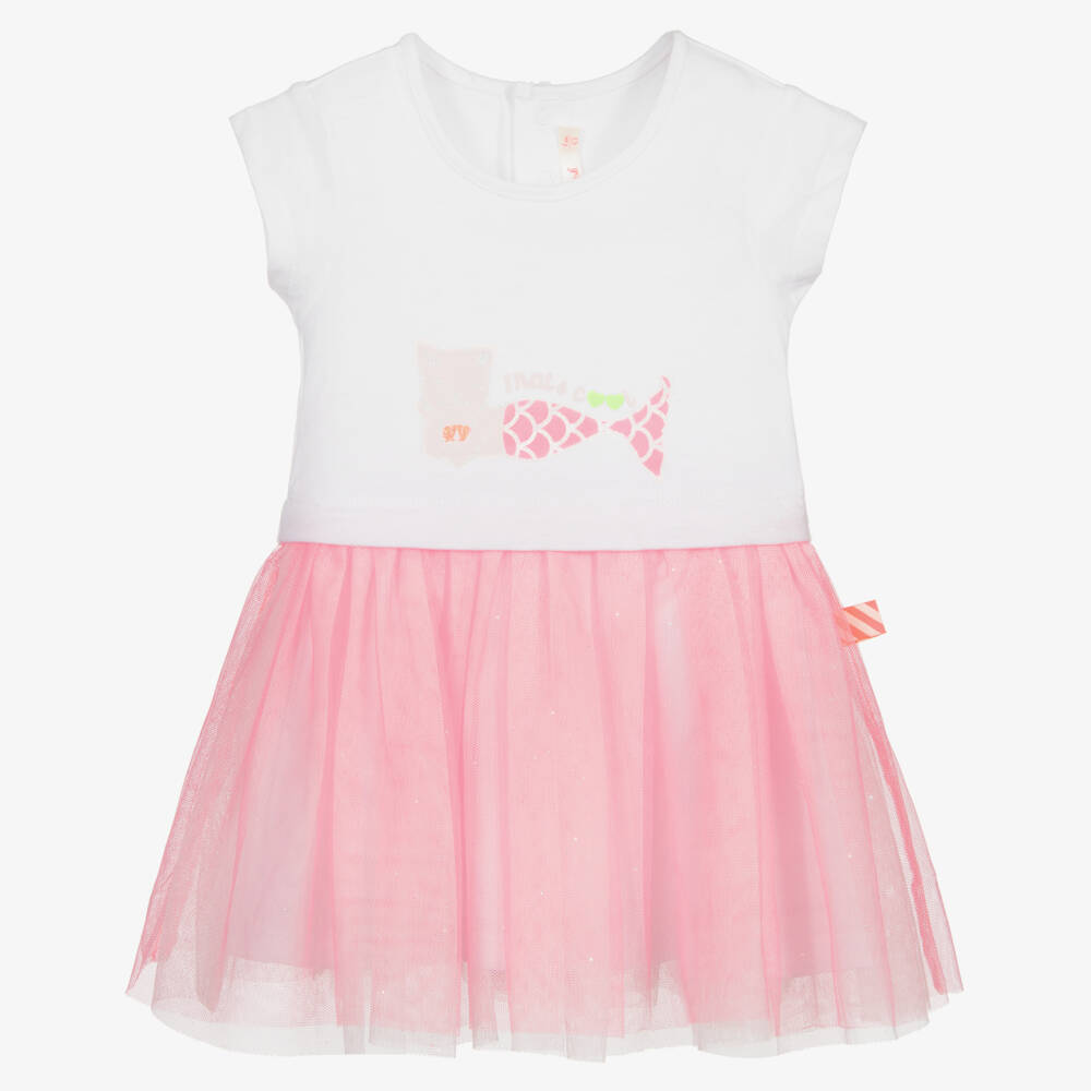 Billieblush-Розовое платье с котом-русалкой | Childrensalon Outlet