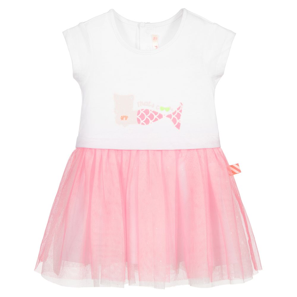 Billieblush - Pink & White Dress | Childrensalon