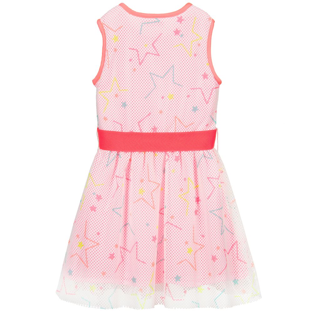 Billieblush-Pink & White Mesh Dress | Childrensalon Outlet