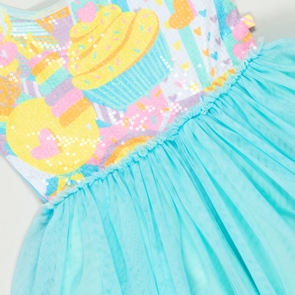 Billieblush-Preloved Girls Blue Sequin Tulle Dress (10 years) | Childrensalon Outlet