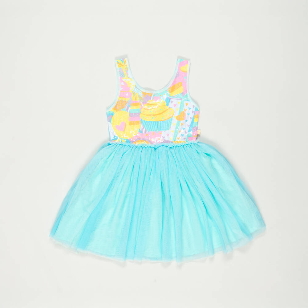 Billieblush-Preloved Girls Blue Sequin Tulle Dress (10 years) | Childrensalon Outlet