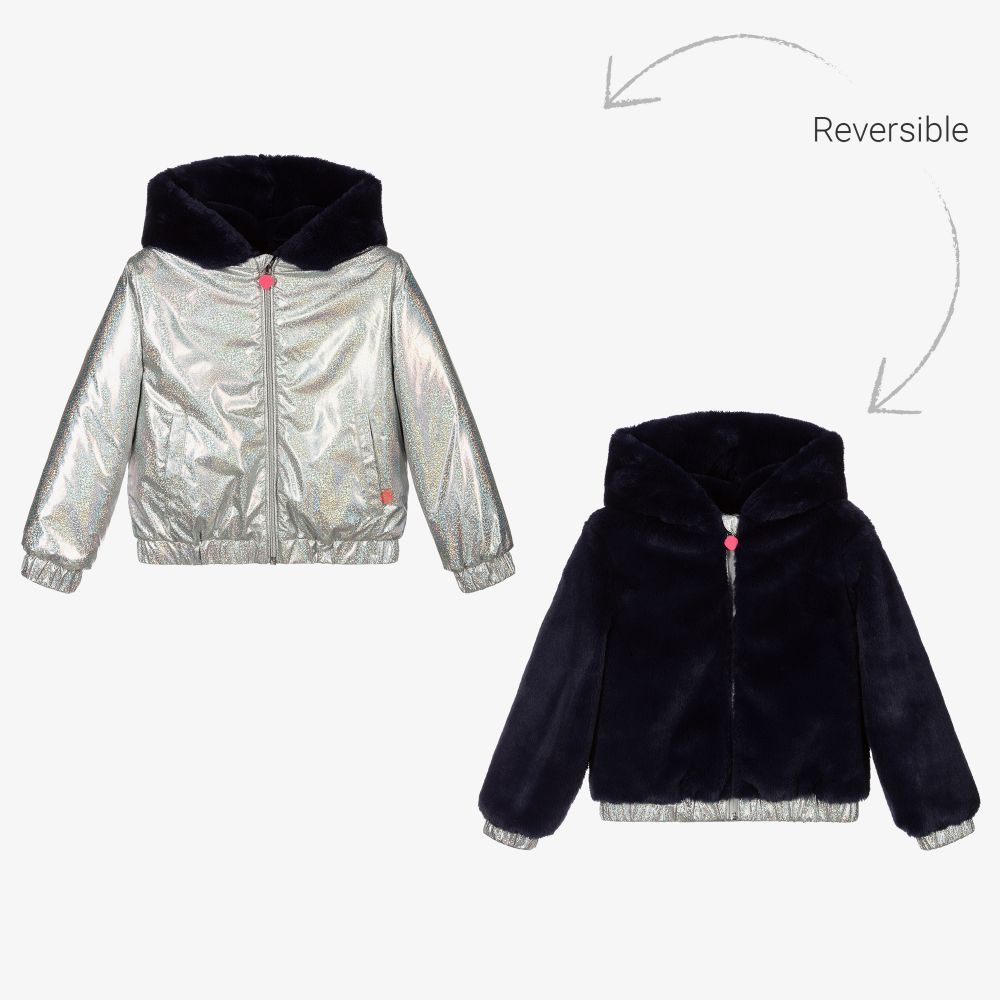 Billieblush - Двусторонняя куртка из искусственного меха | Childrensalon