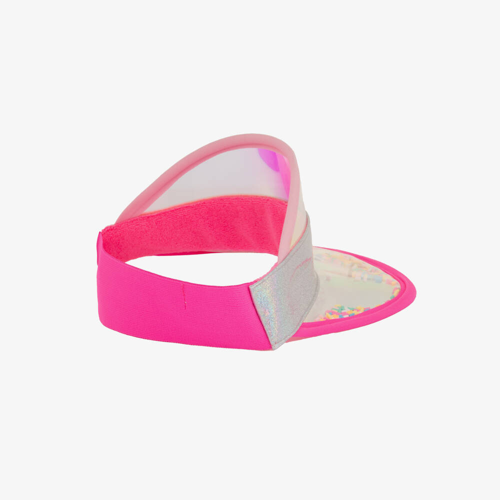 Billieblush-Silver And Pink Logo Sun Visor | Childrensalon Outlet