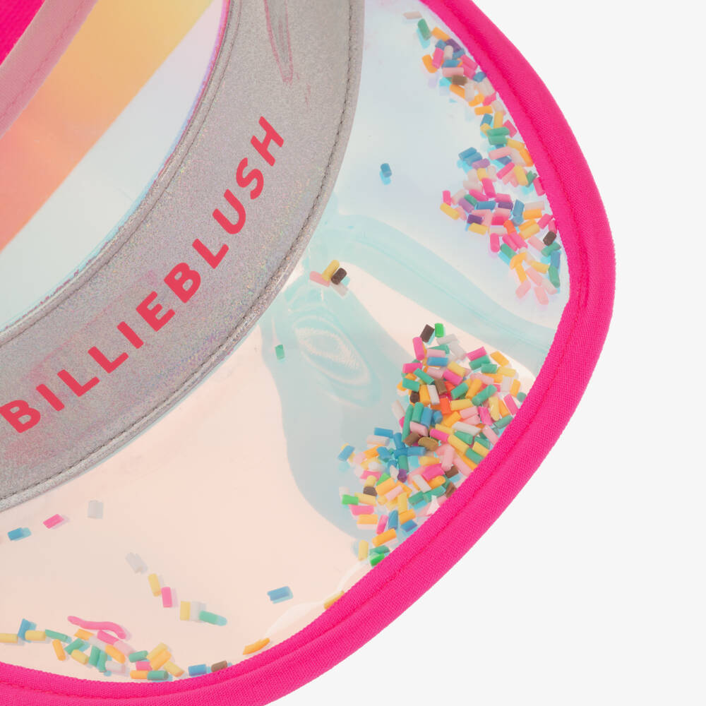 Billieblush-Silver And Pink Logo Sun Visor | Childrensalon Outlet
