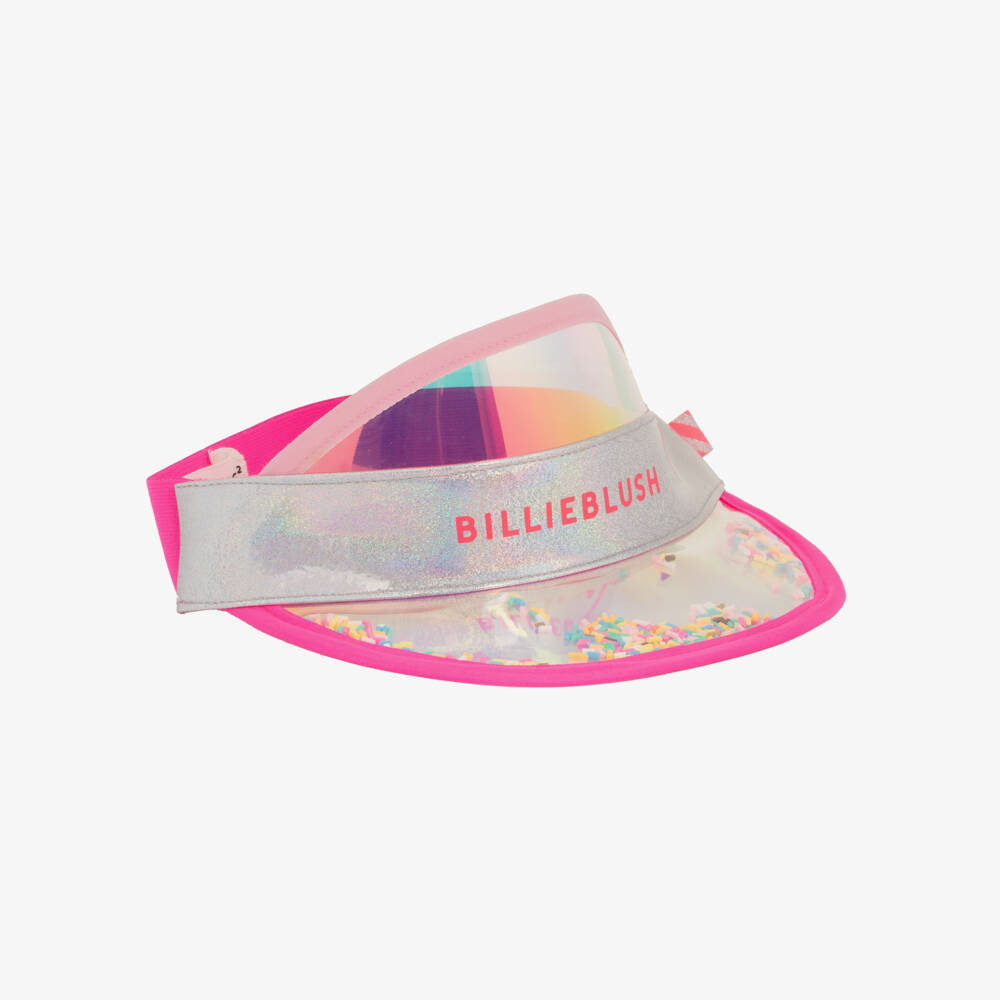 Billieblush-Silver And Pink Logo Sun Visor | Childrensalon Outlet