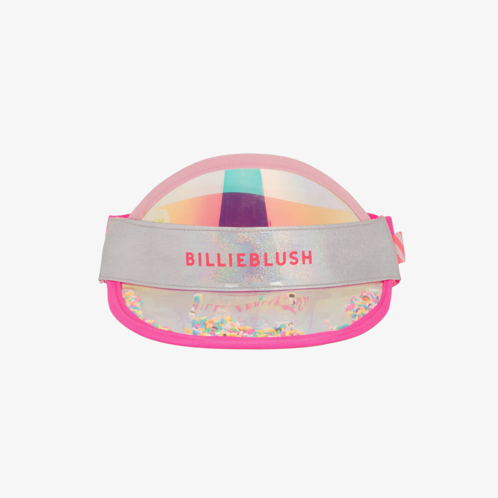 Billieblush-Silver And Pink Logo Sun Visor | Childrensalon Outlet