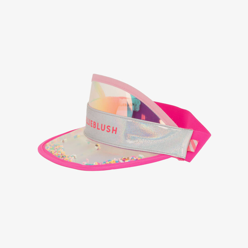 Billieblush-Silver And Pink Logo Sun Visor | Childrensalon Outlet