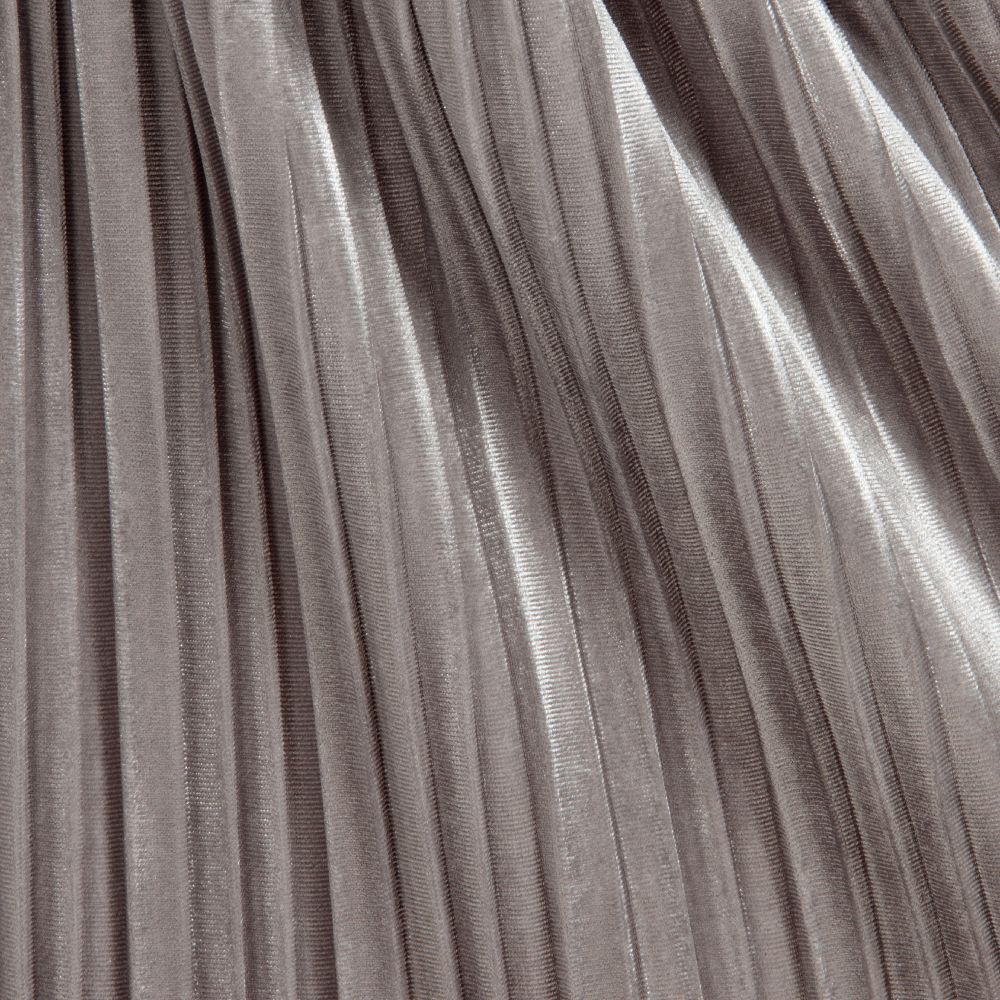 Billieblush-Silver Pleated Velour Skirt | Childrensalon Outlet