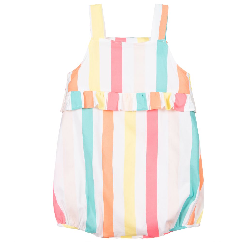Billieblush-Striped Dungaree Shorts | Childrensalon Outlet