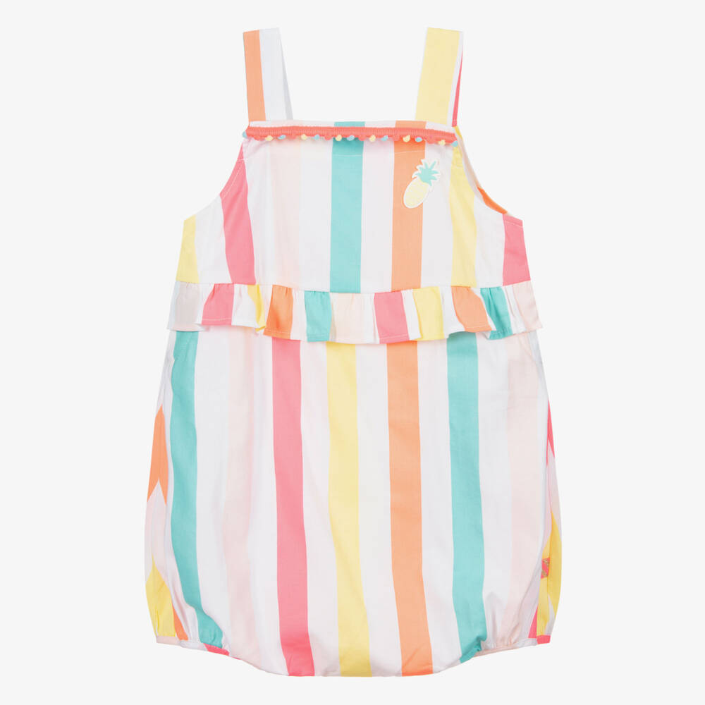 Billieblush-Striped Dungaree Shorts | Childrensalon Outlet