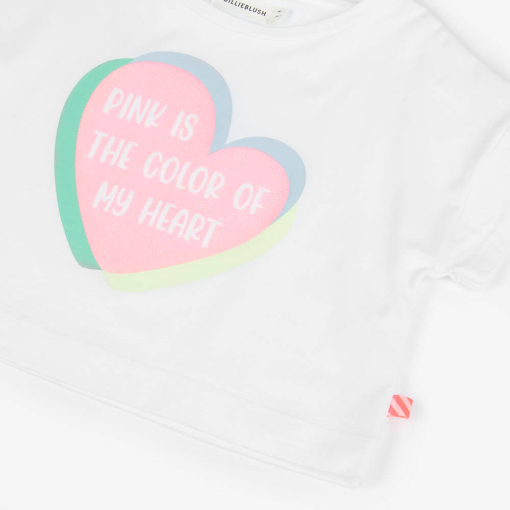 Billieblush-White And Black Gingham Heart Shorts Set | Childrensalon Outlet