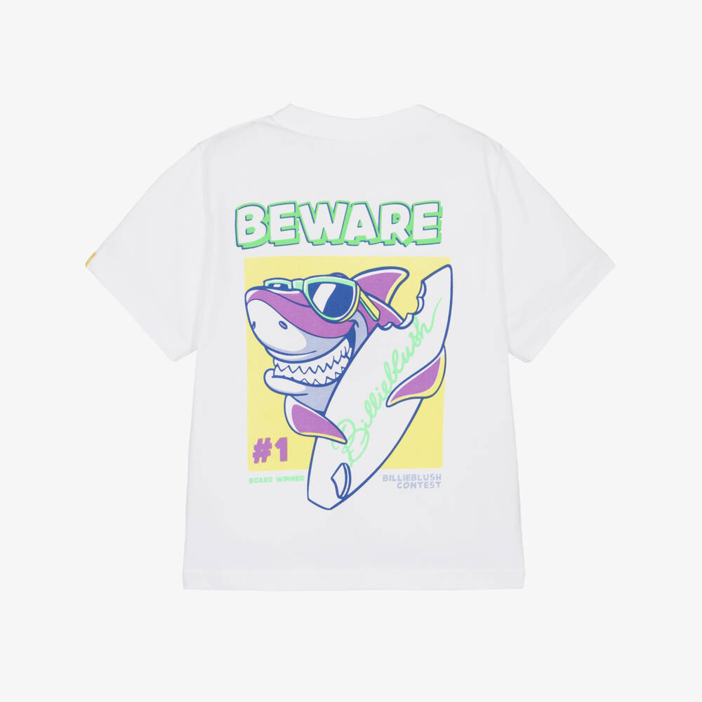 Billieblush-White Back Print T-shirt | Childrensalon Outlet