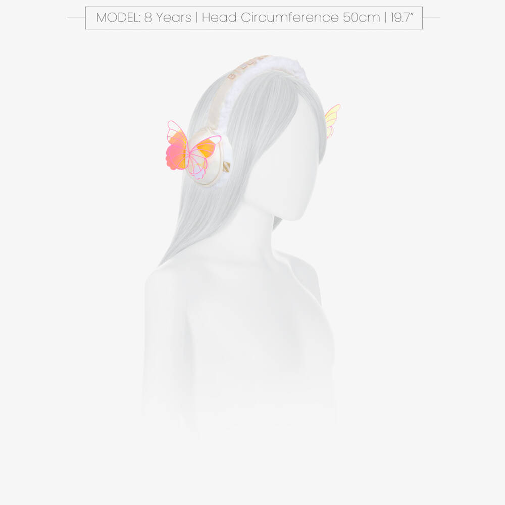 Billieblush-White Butterfly Earmuffs | Childrensalon Outlet