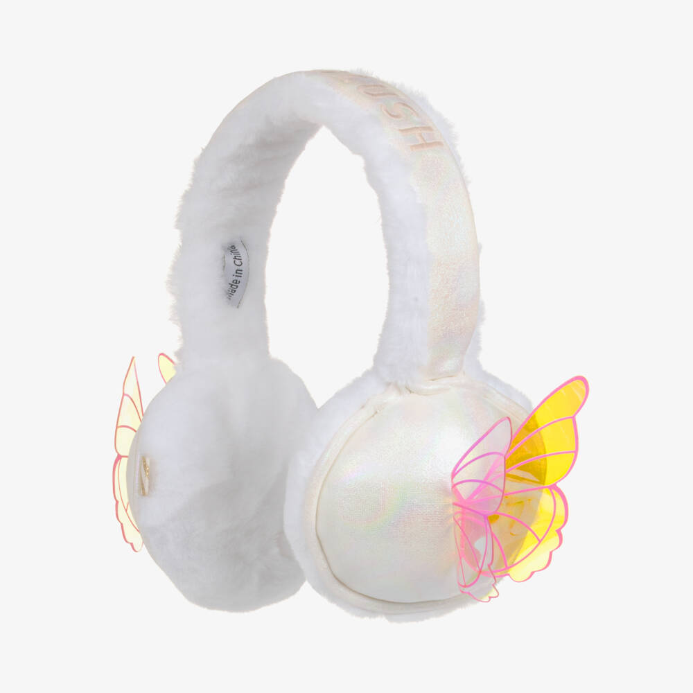 Billieblush-White Butterfly Earmuffs | Childrensalon Outlet