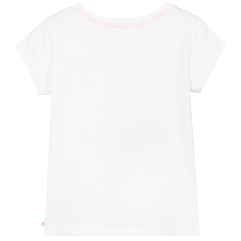 Billieblush-White Cotton Dolphin T-Shirt | Childrensalon Outlet