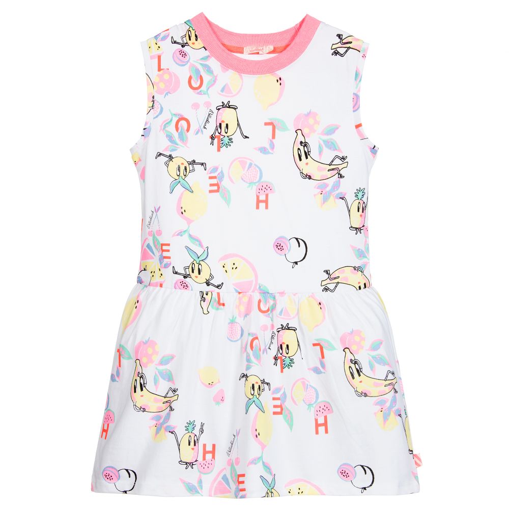 Billieblush-White Cotton Jersey Dress | Childrensalon Outlet